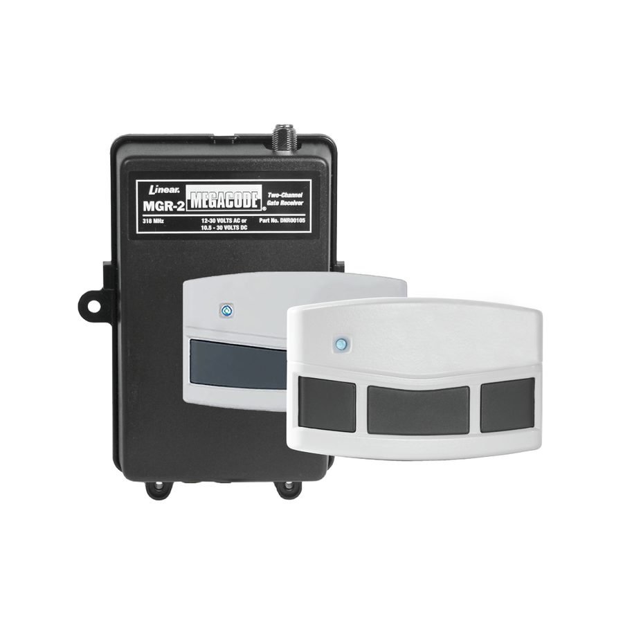 Handheld remote transmitters and a gate receiver