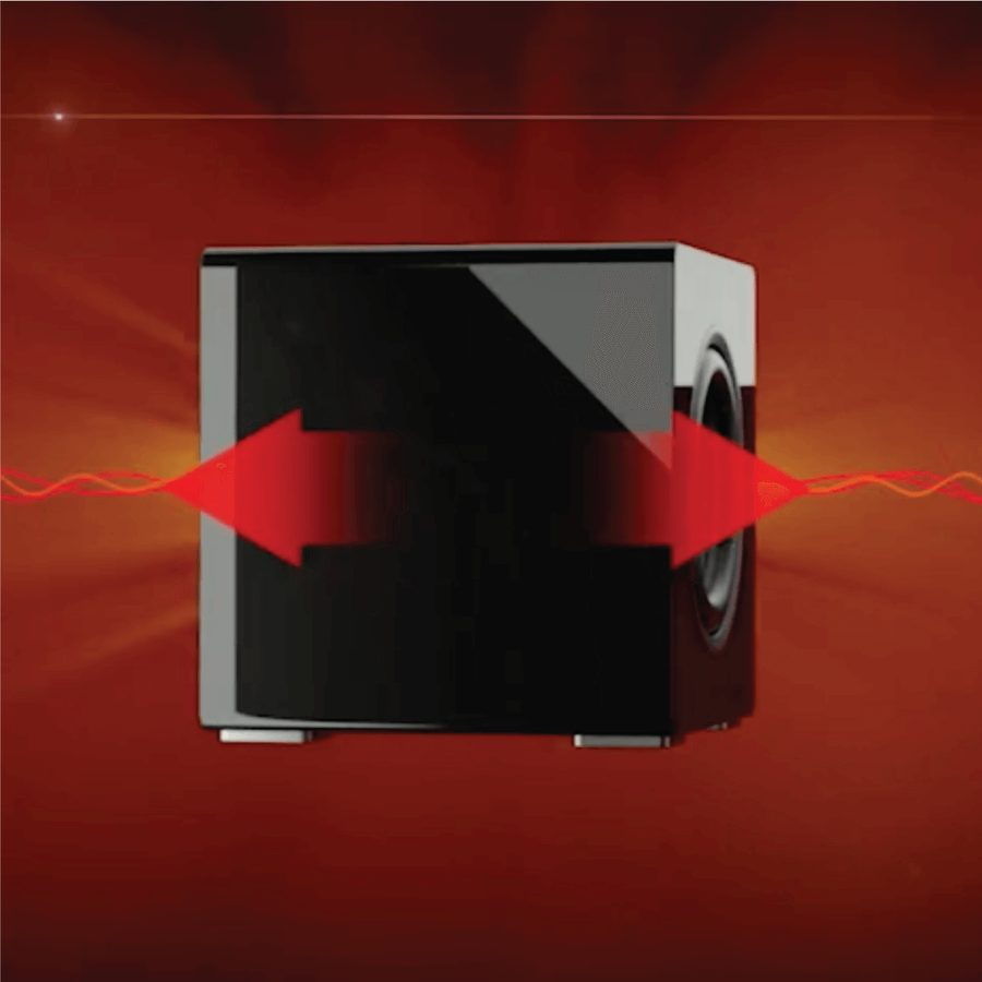 Subwoofer with two opposed drivers