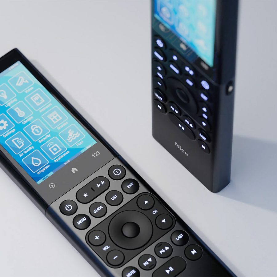 The Nice HR40 remote resting on a table